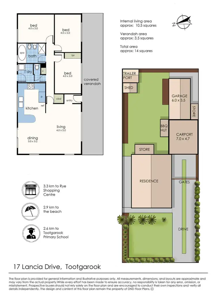Floorplan of Homely house listing, 17 Lancia Dve, Tootgarook VIC 3941