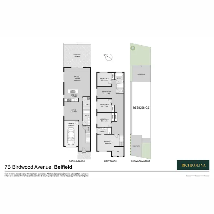 Floorplan of Homely semi-detached listing, 7B Birdwood Avenue, Belfield NSW 2191