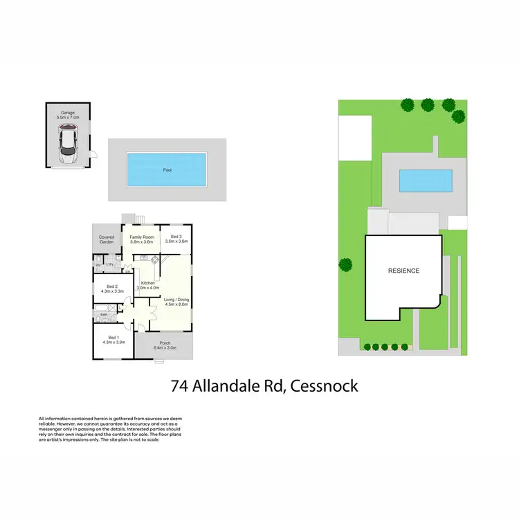 Floorplan of Homely house listing, 74 Allandale Road, Cessnock NSW 2325
