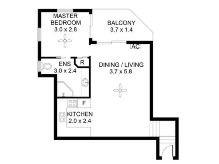 Floorplan of Homely apartment listing, 4/51 Leopard Street, Kangaroo Point QLD 4169