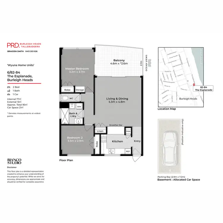 Floorplan of Homely unit listing, 6/82 The Esplanade, Burleigh Heads QLD 4220