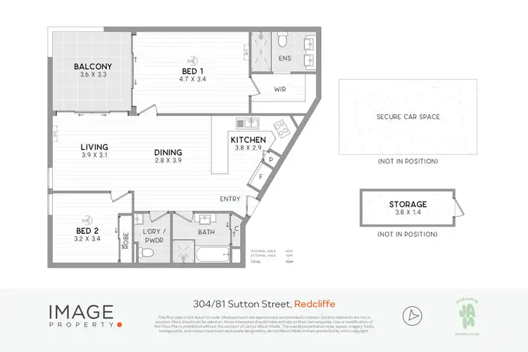 Floorplan of Homely unit listing, 304/81 Sutton Street, Redcliffe QLD 4020