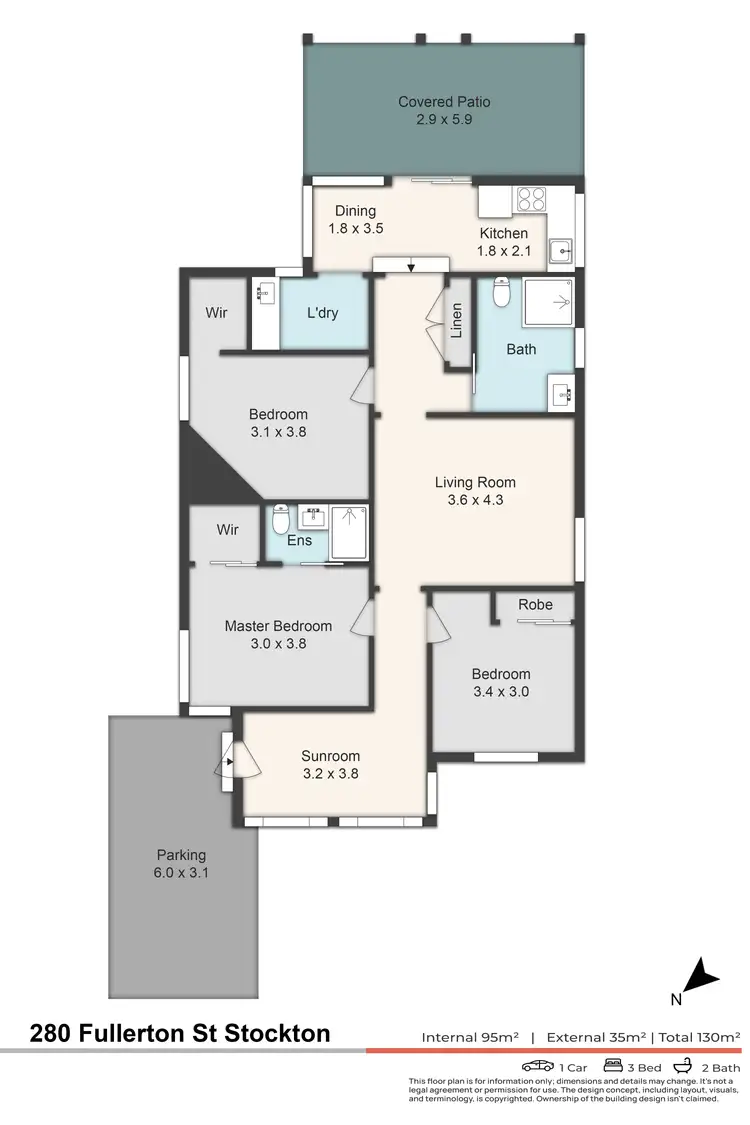 Floorplan of Homely house listing, 280 Fullerton Street, Stockton NSW 2295