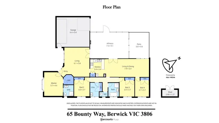 Floorplan of Homely house listing, 65 Bounty Way, Berwick VIC 3806