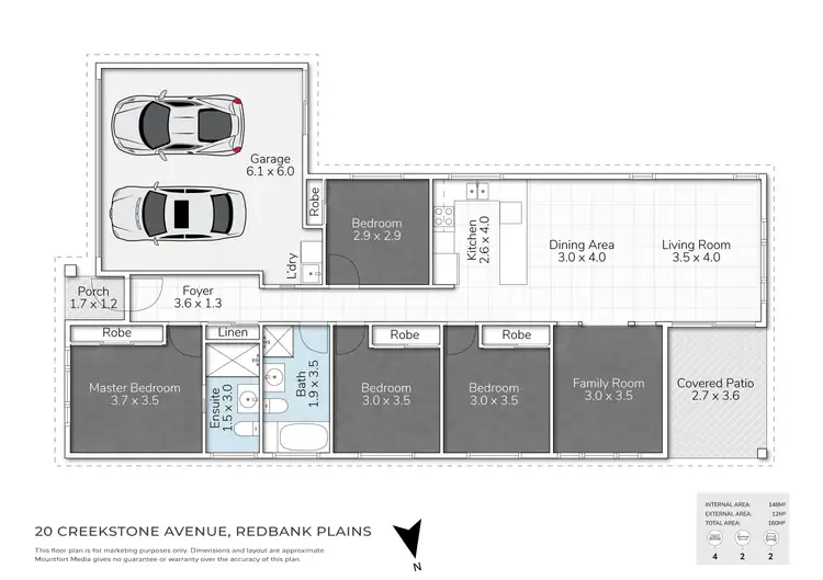 Floorplan of Homely house listing, 20 Creekstone Avenue, Redbank Plains QLD 4301