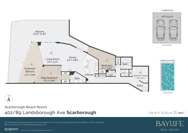 Floorplan of Homely unit listing, 402/89 Landsborough Avenue, Scarborough QLD 4020
