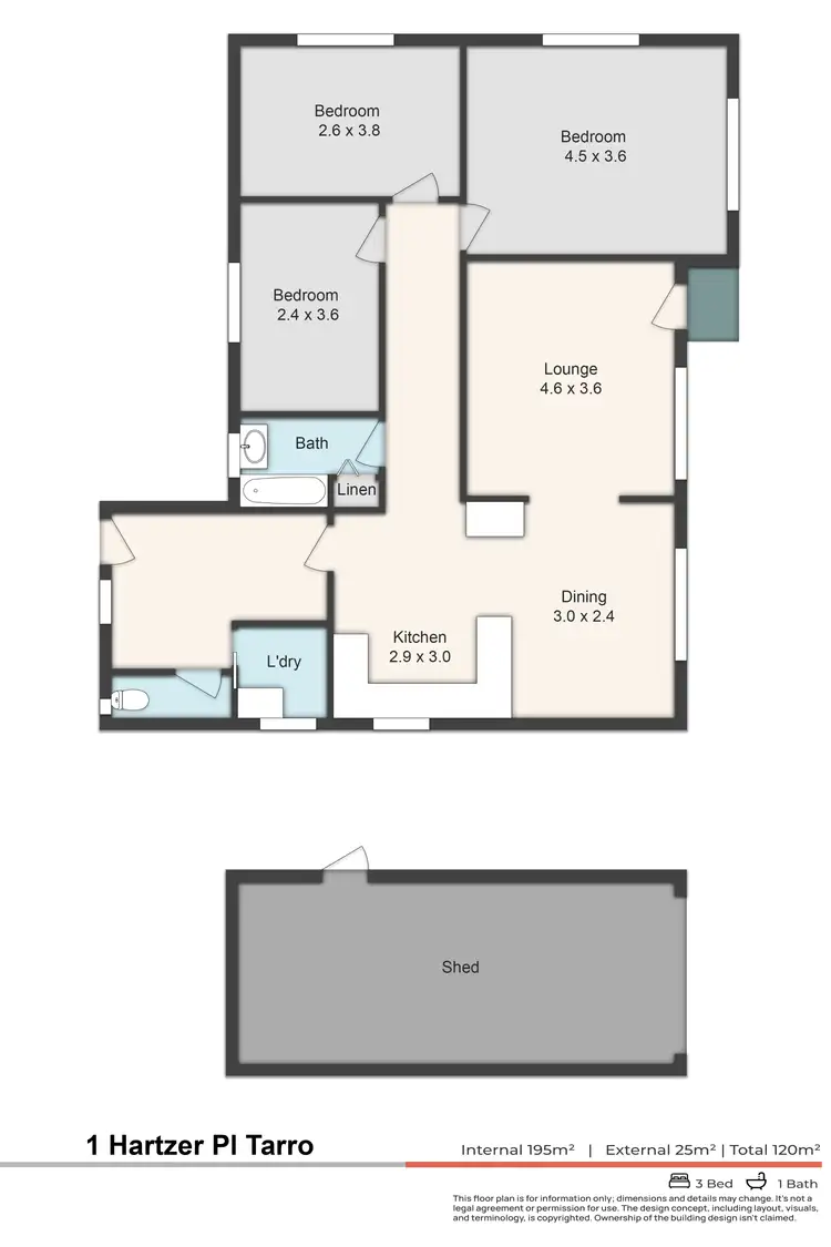 Floorplan of Homely house listing, 1 Hartzer Place, Tarro NSW 2322