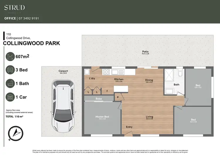 Floorplan of Homely house listing, 110 Collingwood Drive, Collingwood Park QLD 4301