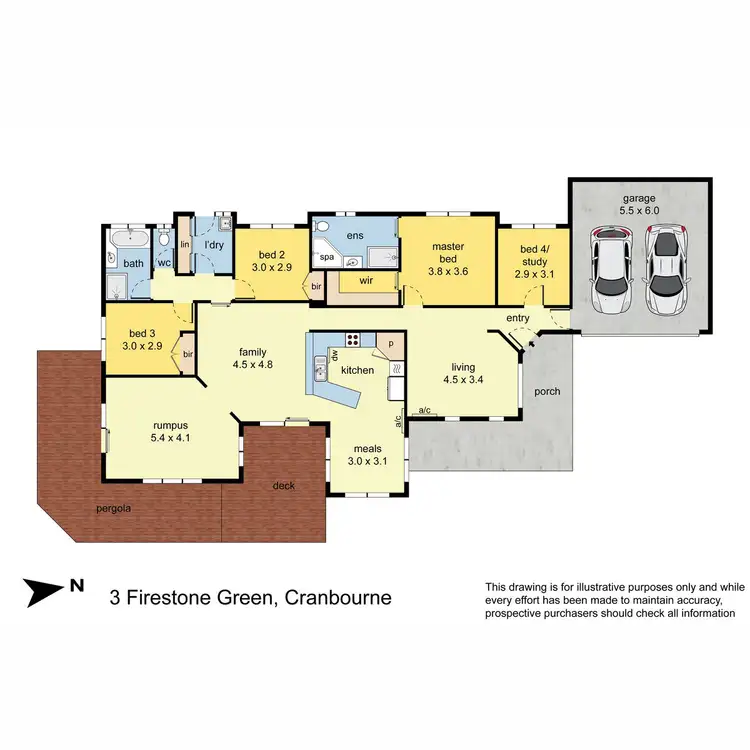 Floorplan of Homely house listing, 3 Firestone Green, Cranbourne VIC 3977