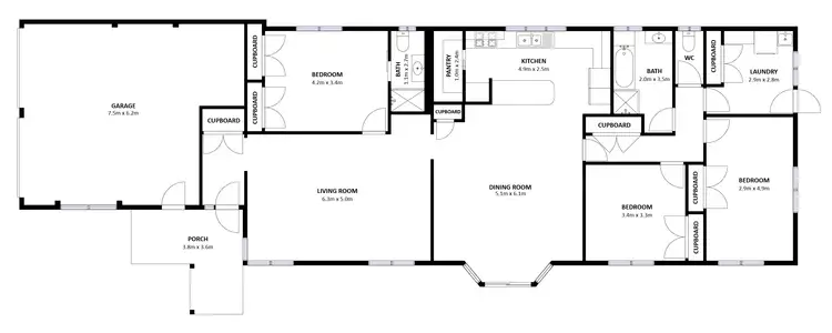Floorplan of Homely house listing, 19 Stapleton Court, Wodonga VIC 3690