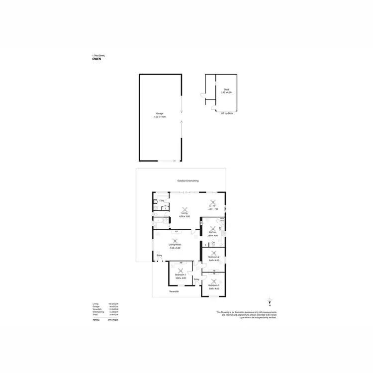 Floorplan of Homely house listing, 1 Third Street, Owen SA 5460