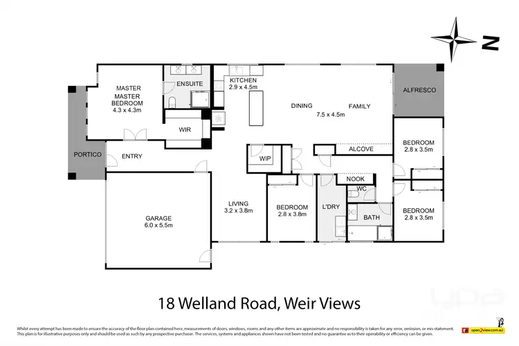 Floorplan of Homely house listing, 18 Welland Road, Weir Views VIC 3338