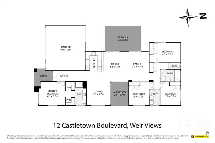 Floorplan of Homely house listing, 12 Castletown Boulevard, Weir Views VIC 3338
