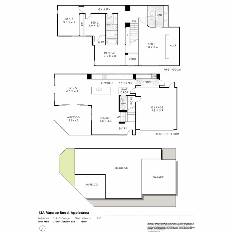 Floorplan of Homely house listing, 13A Macrae Road, Applecross WA 6153