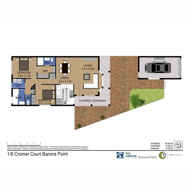 Floorplan of Homely semi-detached listing, 1/6 Cromer Court, Banora Point NSW 2486