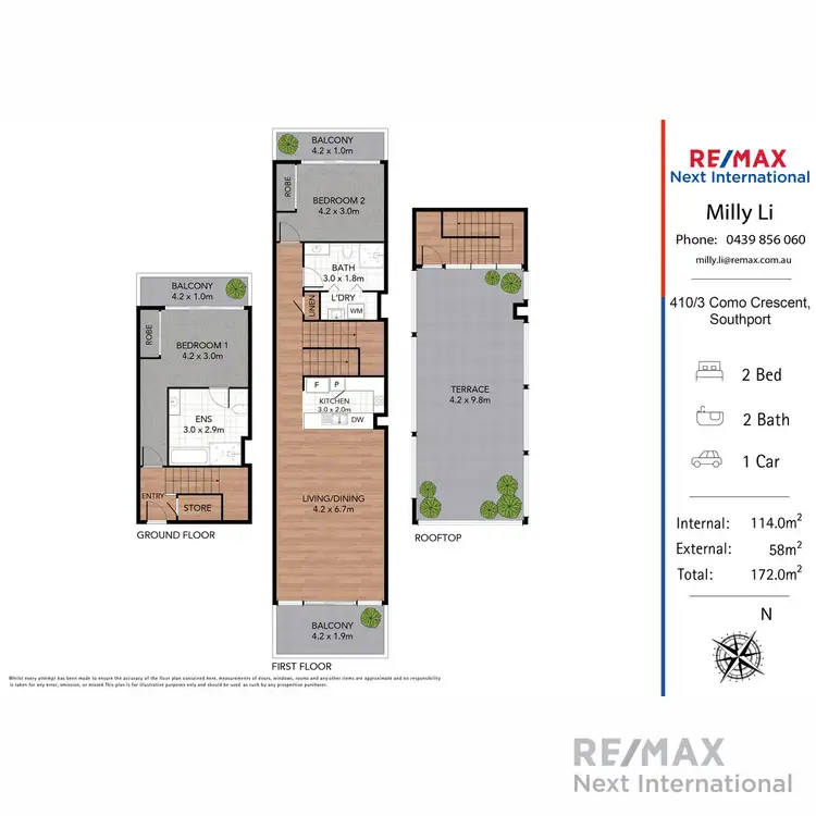Floorplan of Homely unit listing, 410/3 Como Crescent, Southport QLD 4215