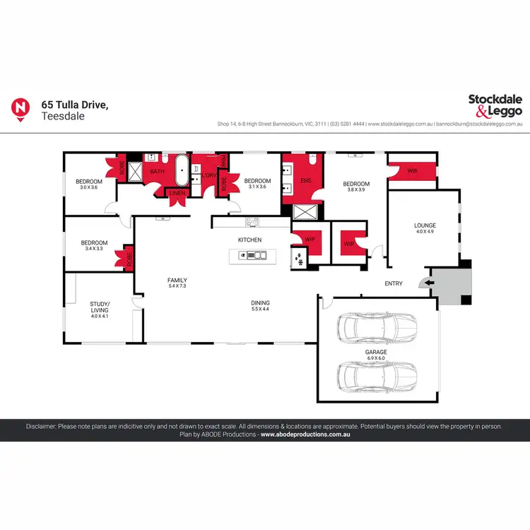 Floorplan of Homely house listing, 65 Tulla Drive, Teesdale VIC 3328