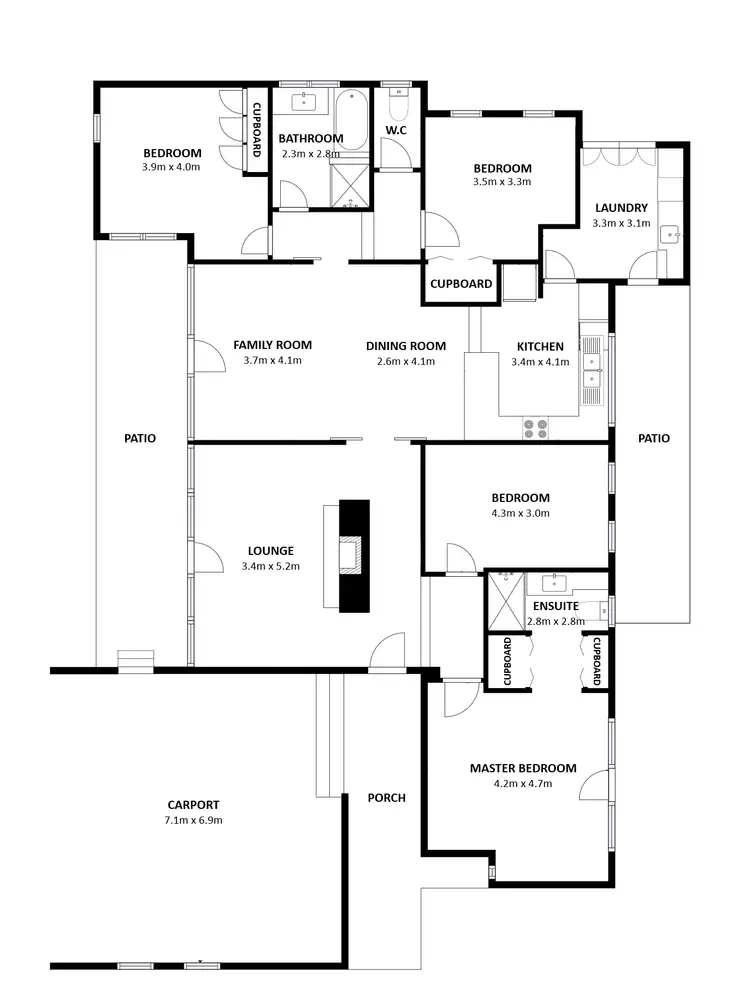 Floorplan of Homely house listing, 2 Heidelberg Drive, Wodonga VIC 3690