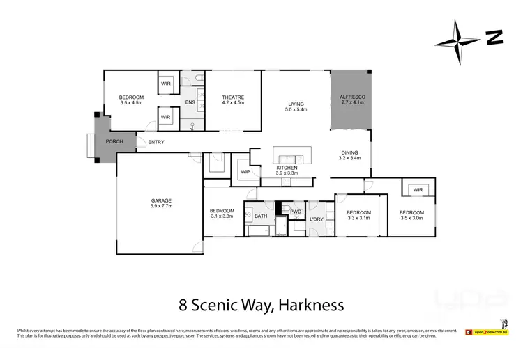 Floorplan of Homely house listing, 8 Scenic Way, Harkness VIC 3337