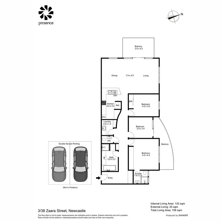 Floorplan of Homely apartment listing, 3/38 Zaara Street, Newcastle East NSW 2300