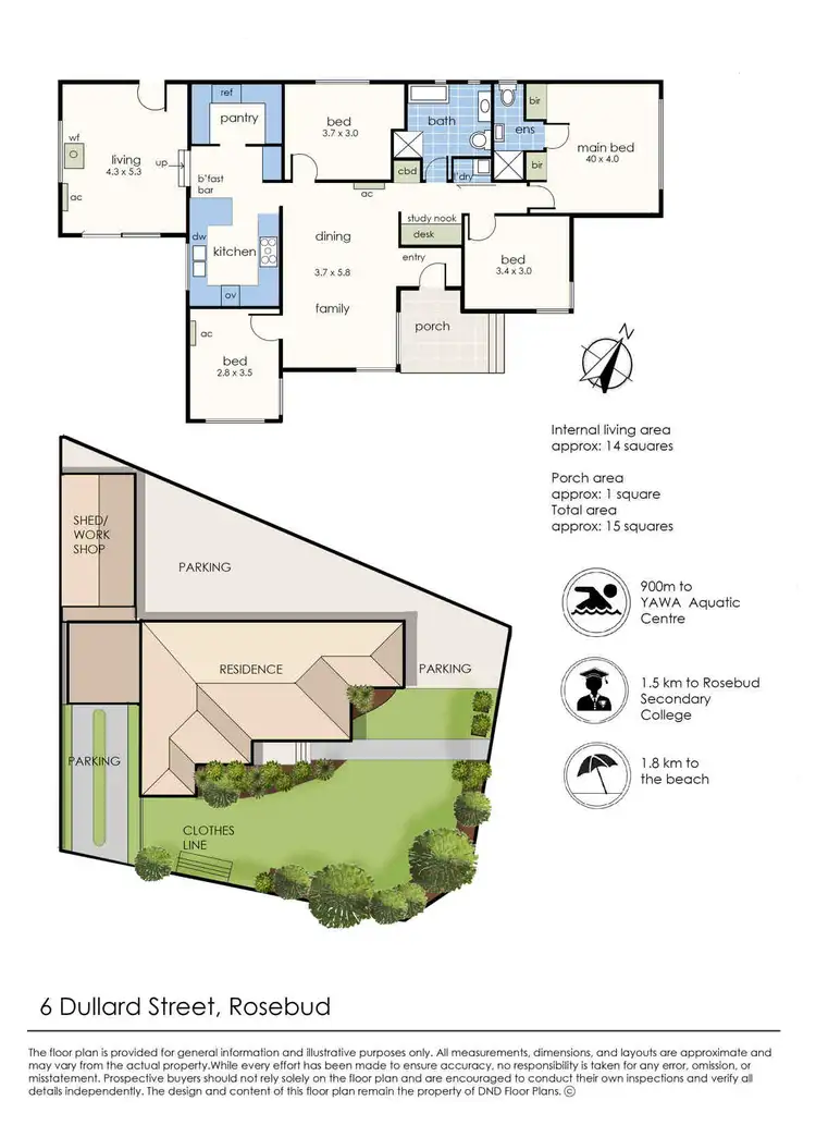 Floorplan of Homely house listing, 6 Dullard Street, Rosebud VIC 3939