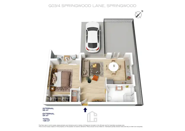 Floorplan of Homely apartment listing, G03/4 Springwood Lane, Springwood NSW 2777