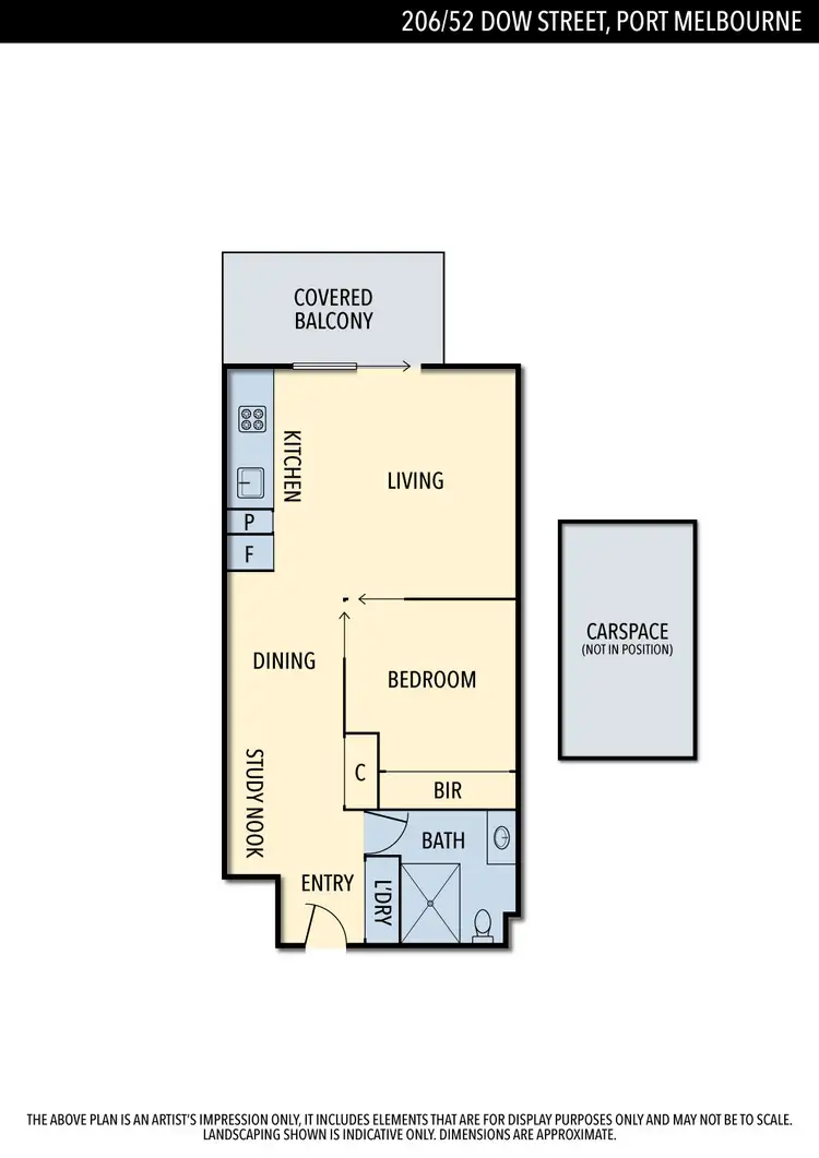 Floorplan of Homely apartment listing, 206/52 Dow Street, Port Melbourne VIC 3207