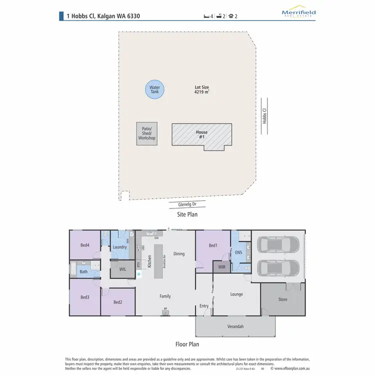 Floorplan of Homely house listing, 1 Hobbs Close, Kalgan WA 6330