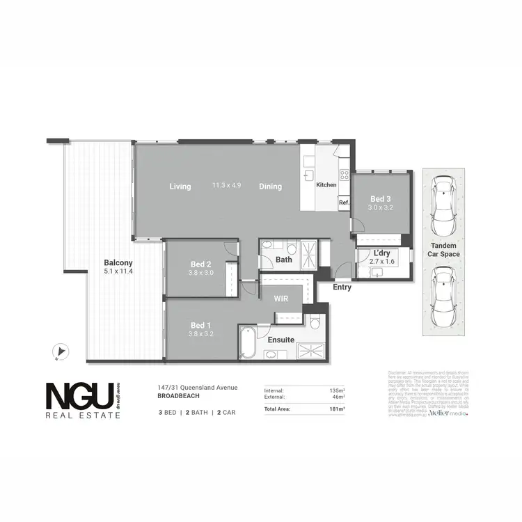 Floorplan of Homely apartment listing, 147/31 Queensland Avenue, Broadbeach QLD 4218