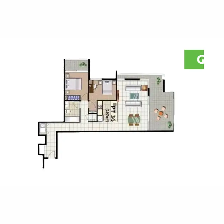 Floorplan of Homely apartment listing, 72/330 King Street, Mascot NSW 2020