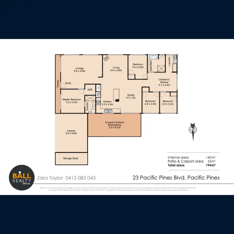 Floorplan of Homely house listing, 23 Pacific Pines Boulevard, Pacific Pines QLD 4211
