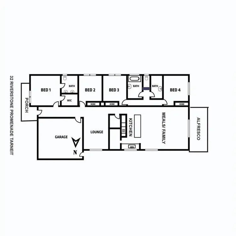 Floorplan of Homely house listing, 32 Riverstone Promenade, Tarneit VIC 3029