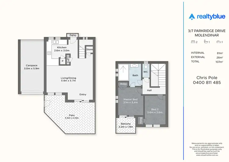 Floorplan of Homely townhouse listing, 3/7-13 Parkridge Drive, Molendinar QLD 4214
