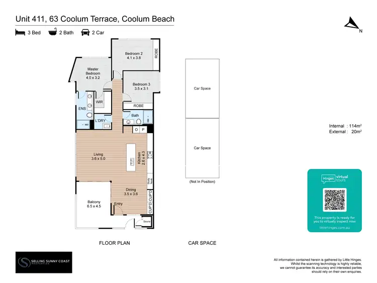 Floorplan of Homely apartment listing, 411/63 COOLUM Terrace, Coolum Beach QLD 4573