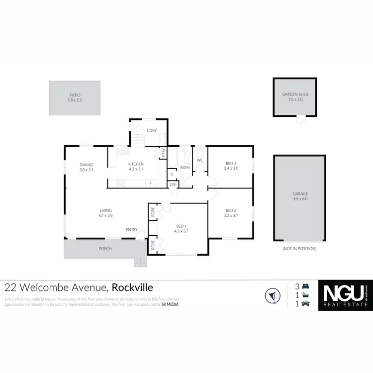 Floorplan of Homely house listing, 22 Welcombe Avenue, Rockville QLD 4350