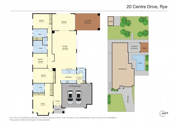 Floorplan of Homely house listing, 20 Centre Drive, Rye VIC 3941
