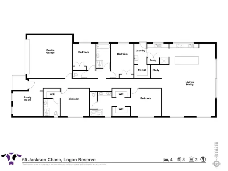 Floorplan of Homely house listing, 65 Jackson Chase, Logan Reserve QLD 4133