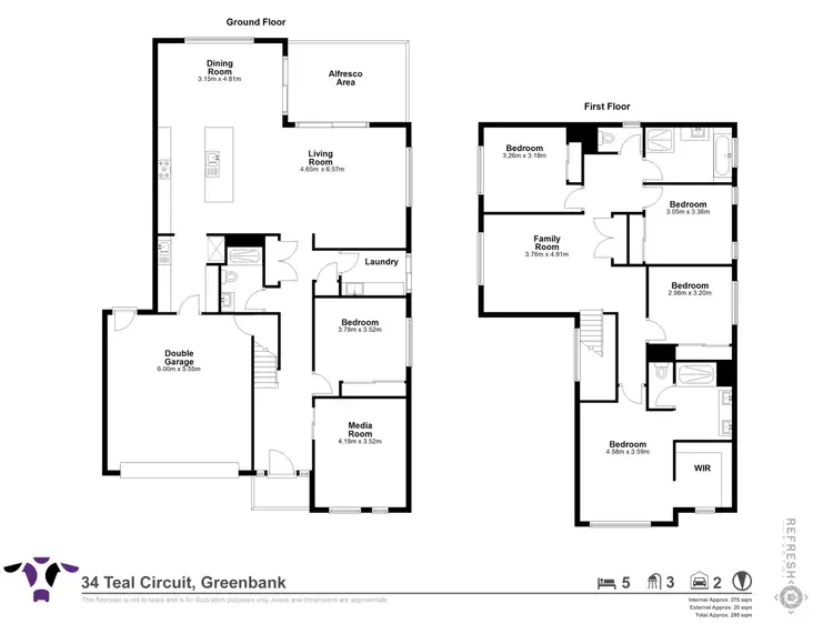 Floorplan of Homely house listing, 34 Teal Circuit, Greenbank QLD 4124