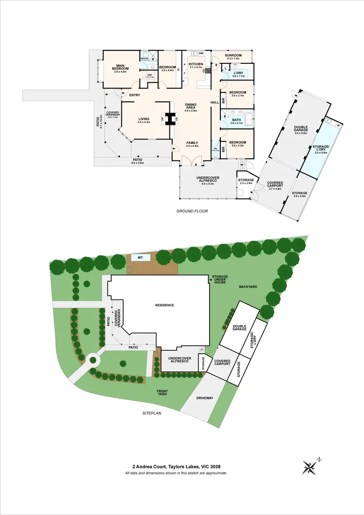 Floorplan of Homely house listing, 2 Andrea Court, Taylors Lakes VIC 3038