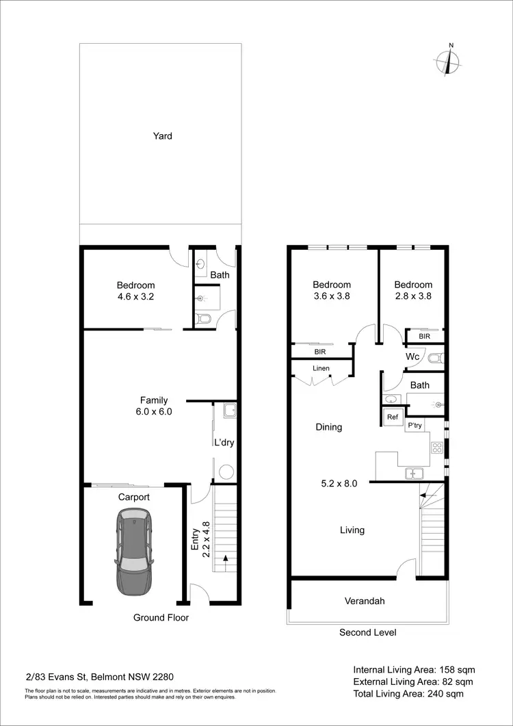 Floorplan of Homely townhouse listing, 2/83 Evans Street, Belmont NSW 2280