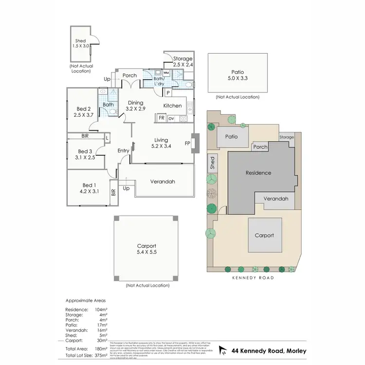 Floorplan of Homely house listing, 44 Kennedy Road, Morley WA 6062