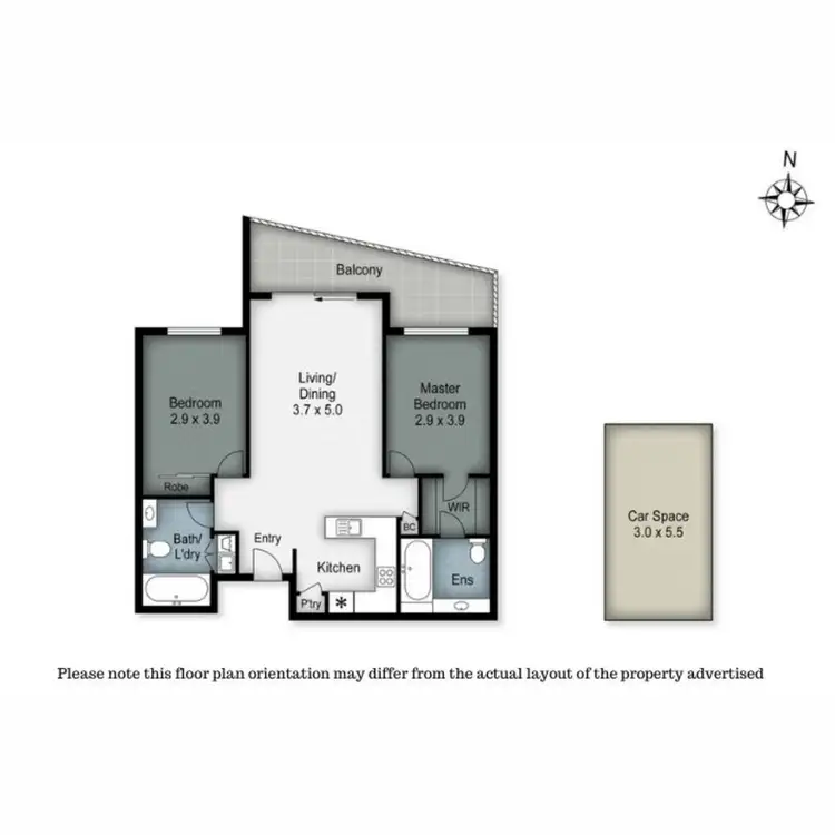 Floorplan of Homely unit listing, 1012/1 Ocean Street, Burleigh Heads QLD 4220