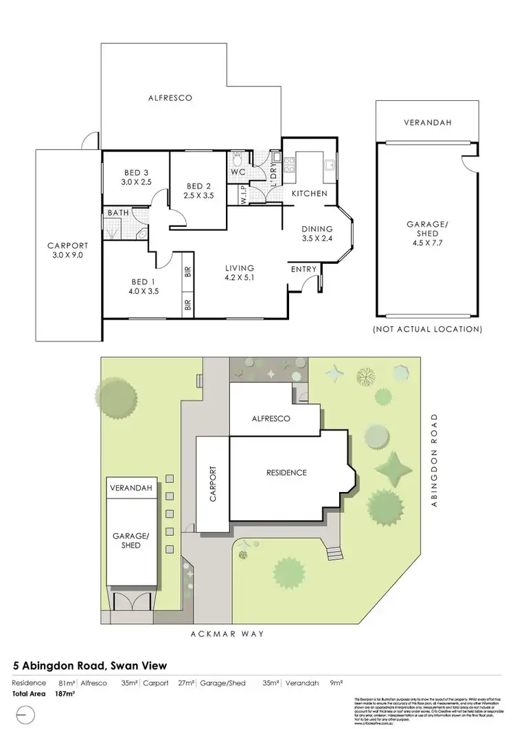 Floorplan of Homely house listing, 5 Abingdon Road, Swan View WA 6056
