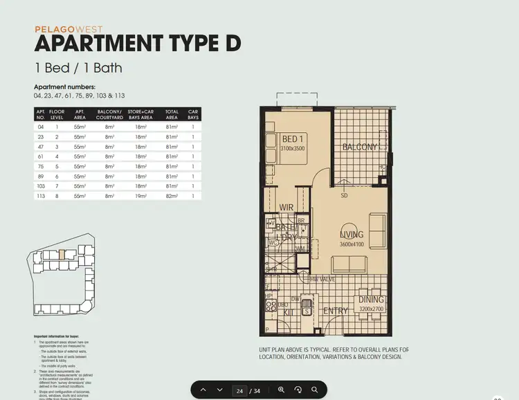 Floorplan of Homely apartment listing, 23/23 Sharpe Avenue, Pegs Creek WA 6714