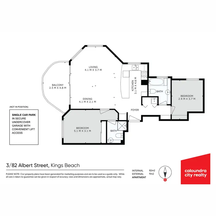 Floorplan of Homely apartment listing, 3/82 Albert Street, Kings Beach QLD 4551