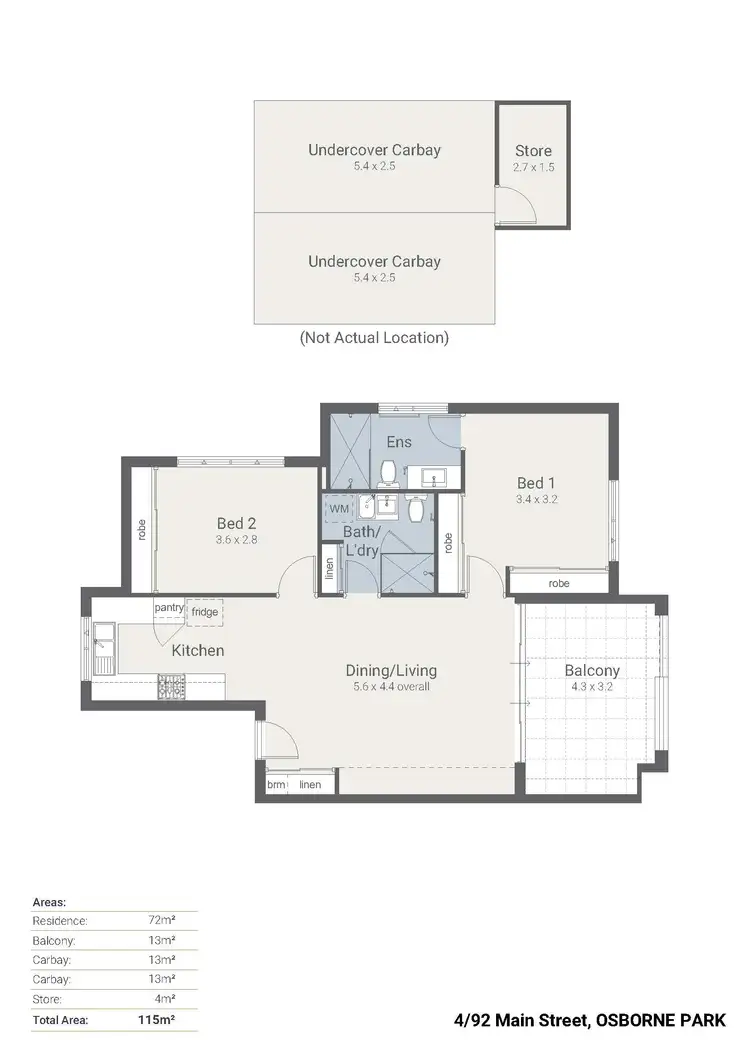 Floorplan of Homely apartment listing, 4/92 Main Street, Osborne Park WA 6017