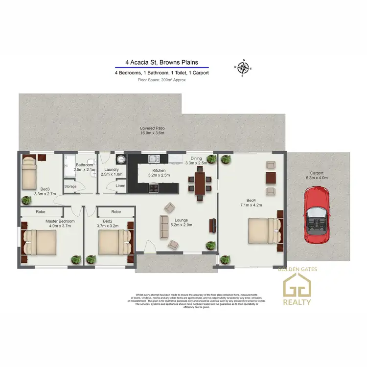 Floorplan of Homely house listing, 4 Acacia Street, Browns Plains QLD 4118