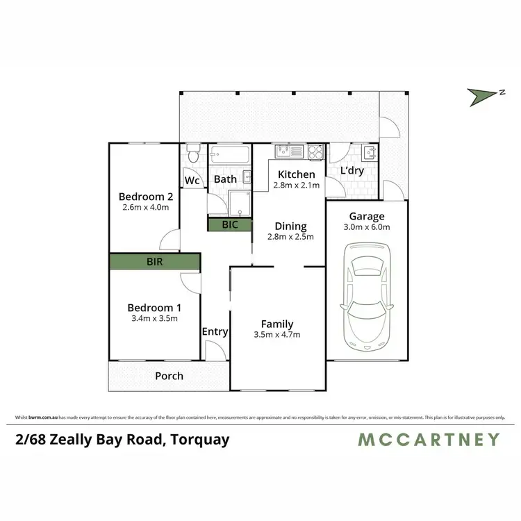 Floorplan of Homely unit listing, 2/68 Zeally Bay Road, Torquay VIC 3228