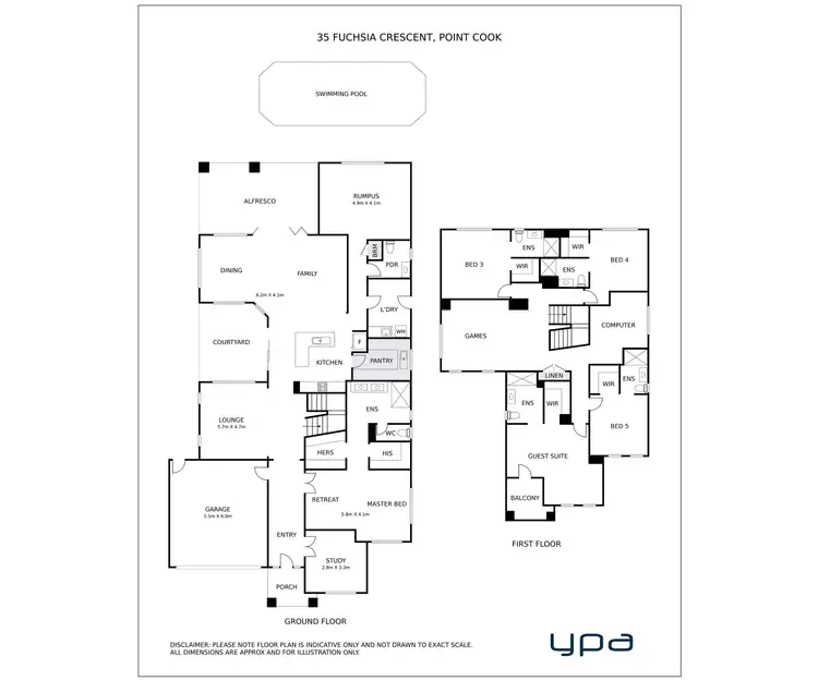 Floorplan of Homely house listing, 35 Fuchsia Crescent, Point Cook VIC 3030