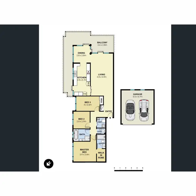 Floorplan of Homely unit listing, 5/87-89 Helen Street, Lane Cove North NSW 2066